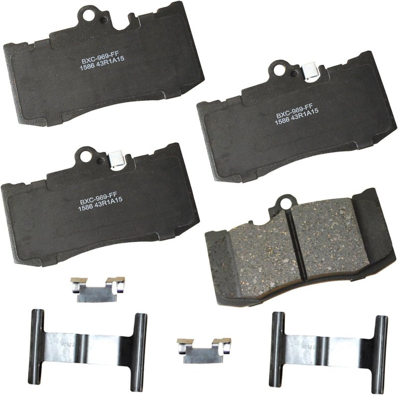 Bendix Premium SBC1586 Ceramic Front Brake Pads for Select Models Lexus GS200t, GS300, GS350, GS430, GS450h, GS460, IS200t, IS300, IS350, LS600h, RC200t, RC300, RC350, Mercedes-Benz B250 - Image 1